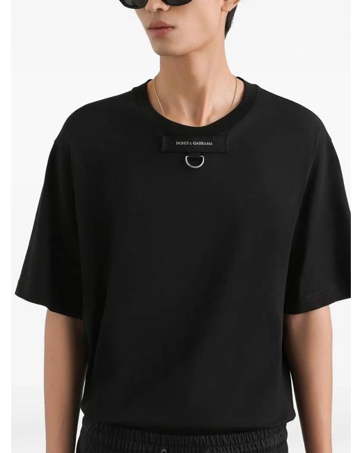 Dolce & Gabbana Black D-Ring T-Shirt for men