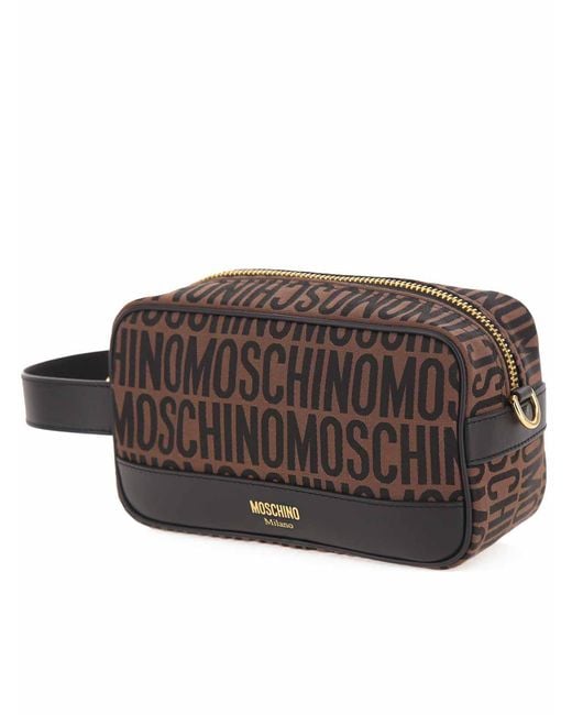 Moschino Brown Lost And Found Big Pochette for men