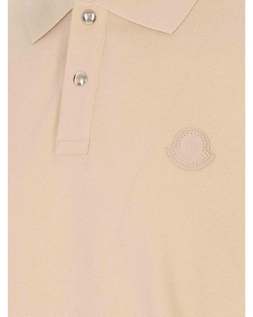 Moncler Natural Ss Polo for men
