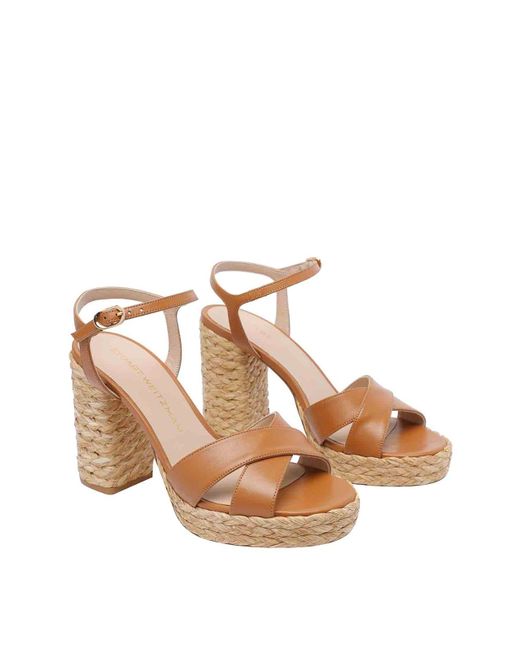 Stuart Weitzman Brown Dayna Platform Pump Sandals