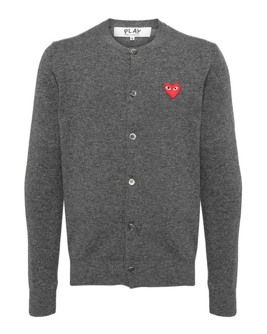 Comme des Garçons Gray Wool Cardigan for men