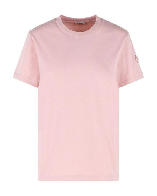 Moncler Pink Cotton T-Shirt