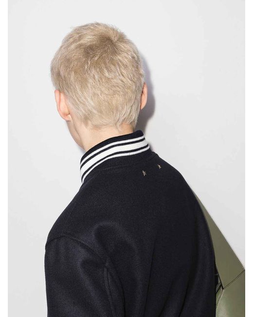 Golden Goose Deluxe Brand Black Bomber Ricamo