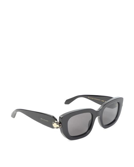 BVLGARI Gray Serpenti Forever Rectangular Sunglasses