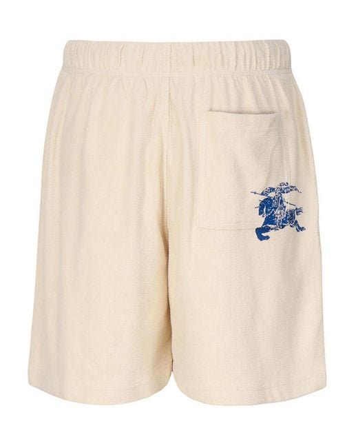 Burberry Natural Cotton Terry Shorts for men