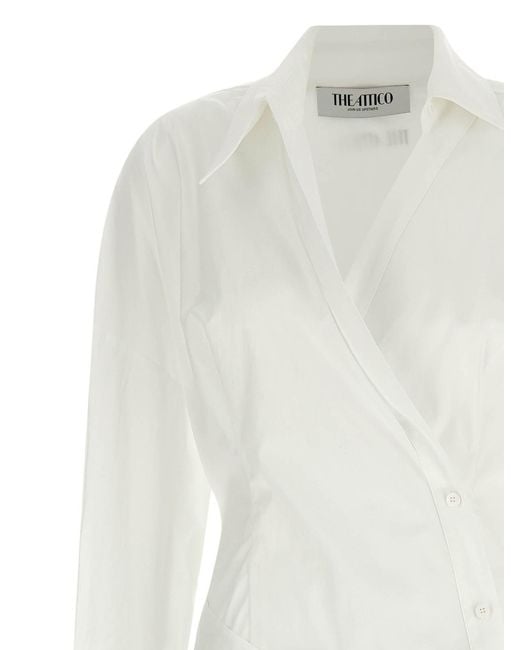 The Attico White Chemisier Dress
