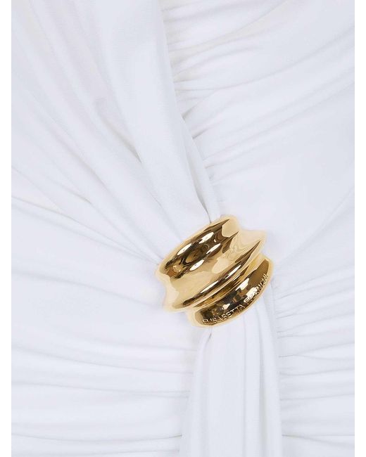 Elisabetta Franchi White Carpet Long Dress