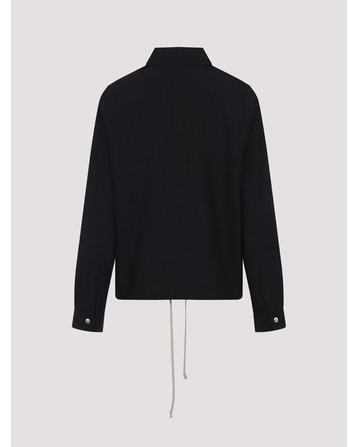 Rick Owens Black Drkshdw Snapfront Jacket for men