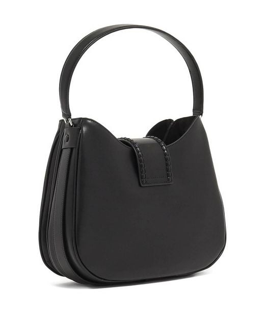 Emporio Armani Black Medium Leather Hobo Bag