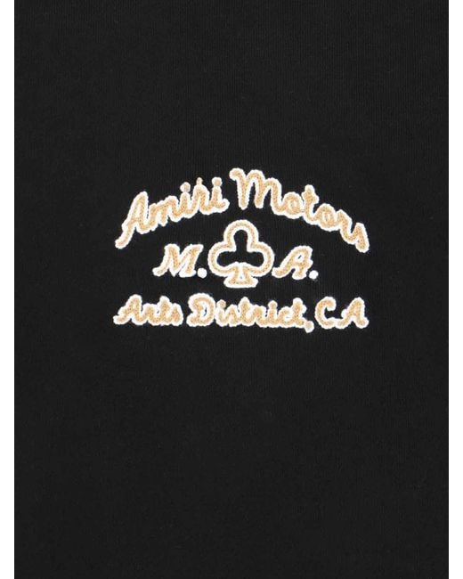 Amiri Black Logo Crew Neck Sweatshirt for men