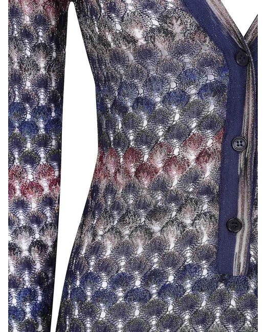 Missoni Blue V-Neck Sweater