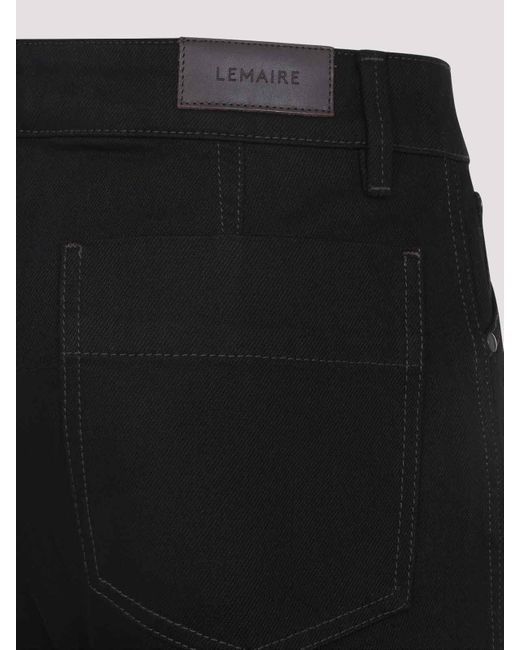 Lemaire Black Twisted Cotton Pants