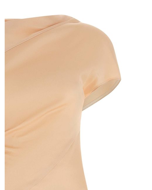 Victoria Beckham Natural 'Asymmetric Twist' Dress