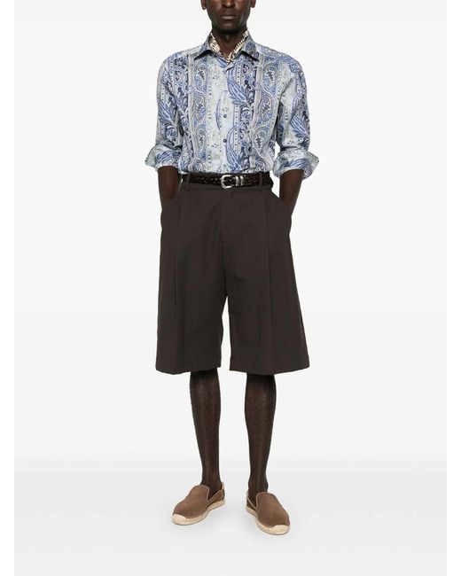 Etro Blue Printed Shirt for men
