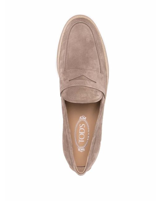 Tod's Gray Suede Loafers for men