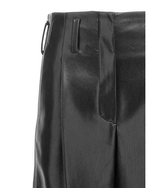 Philosophy Di Lorenzo Serafini Black Faux Leather Trousers