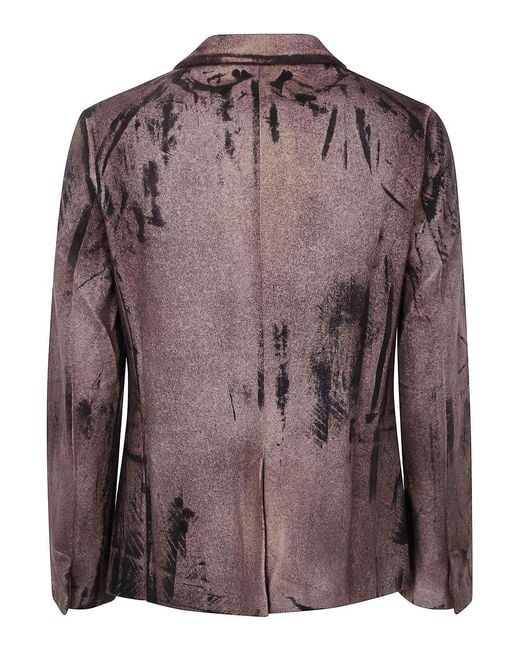 Avant Toi Brown Felted Rever Jacket for men