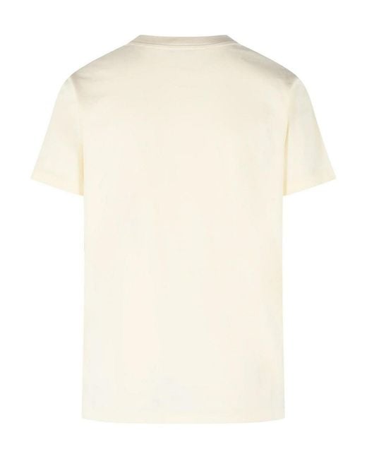 Moncler White Ivory Cotton T-Shirt