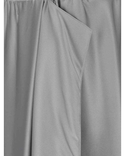 Giorgio Armani Gray Asymmetric Maxi Skirt