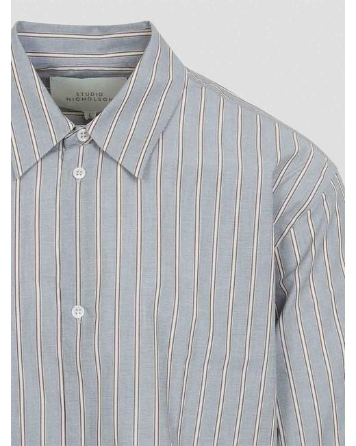 Studio Nicholson Gray View Boxy Oversized Shirt for men