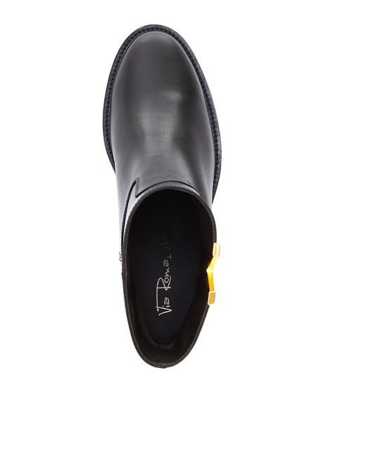 Via Roma 15 Black Slip-On Booties