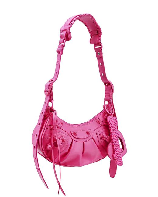 Balenciaga Pink Leather Bag Ton Sur Ton Metal Detail