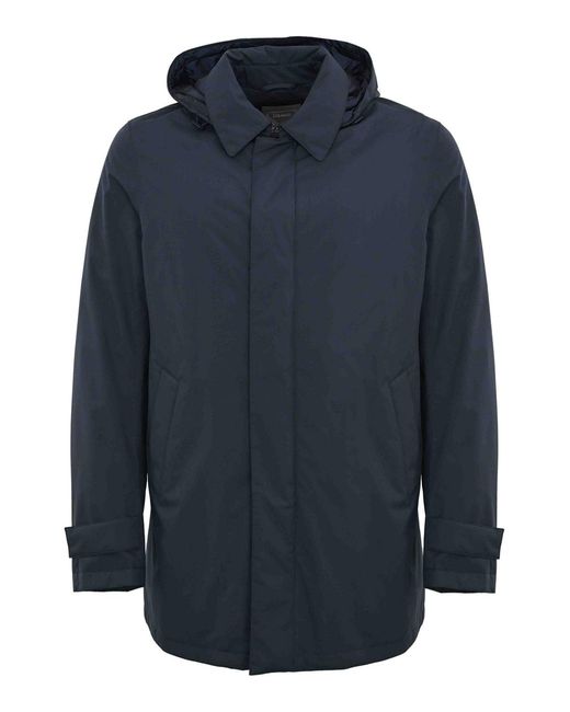 Herno Blue Long Parka for men