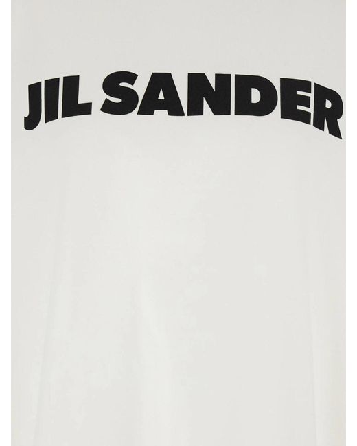 Jil Sander White Cotton T-Shirt for men