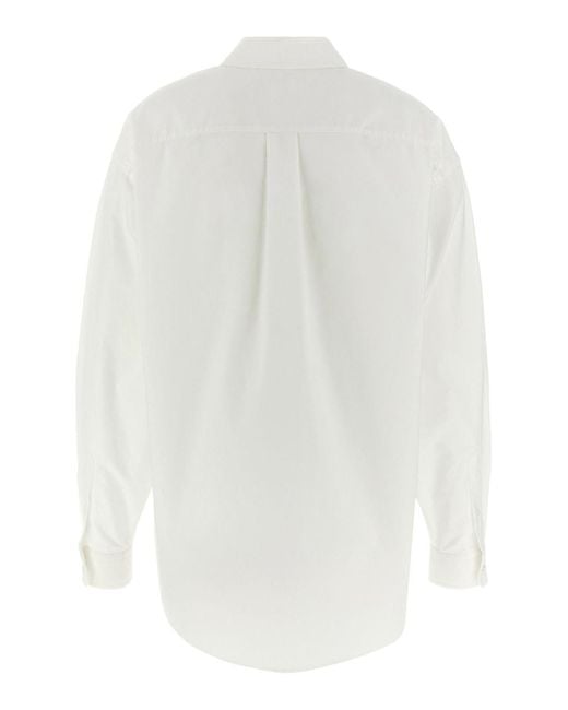 T By Alexander Wang White Oxford Cotton Boyfriend Shirt