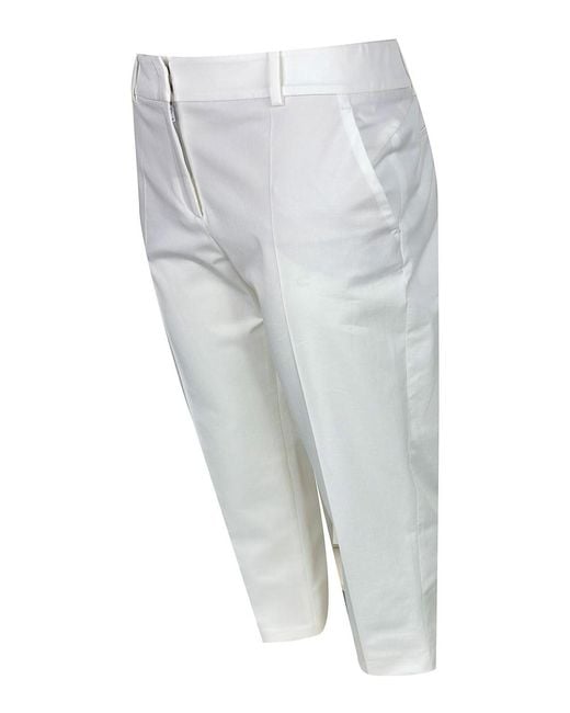 Eleventy White Trousers 98Co 2Ea