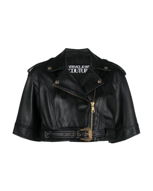 Versace Black Hardware Leather Jacket