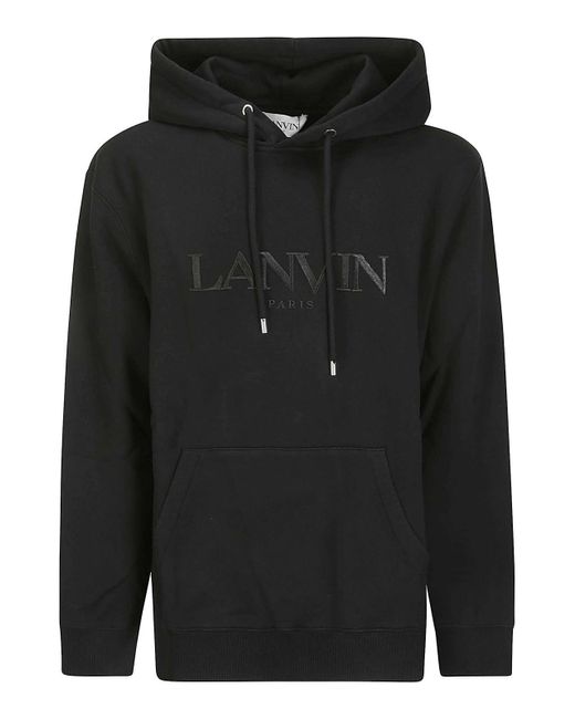 Lanvin Black Oversized Hoodie for men