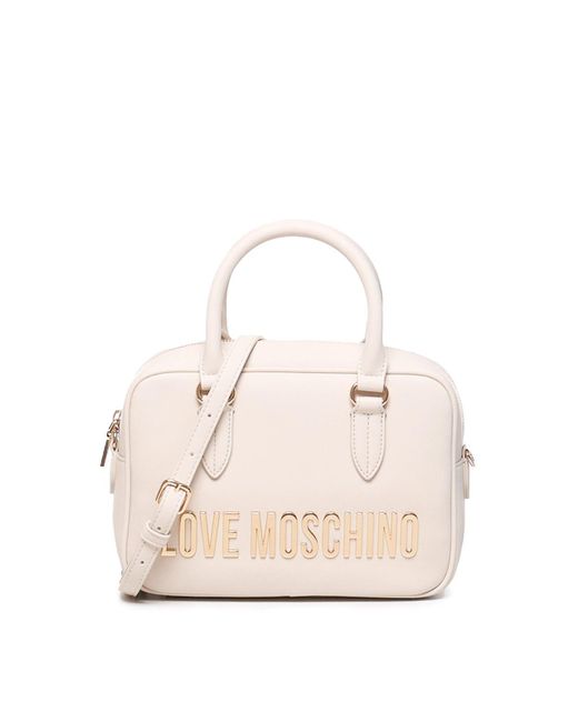 Love Moschino Natural Logo Tote Bag