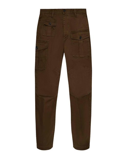 DSquared² Brown Sexy Cargo Pants for men
