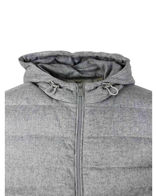 Eleventy Gray Down Jacket for men
