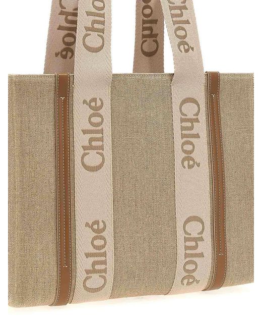 Chloé Natural Woody Medium Shopping Bag