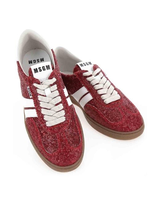 MSGM Pink Retro Trainers