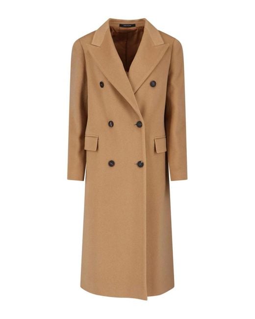 Tagliatore Natural Jole Coat Midi Cashmere