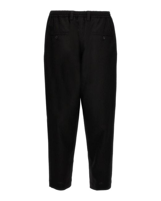 Marni Black Tropical Wool Crop Pants for men