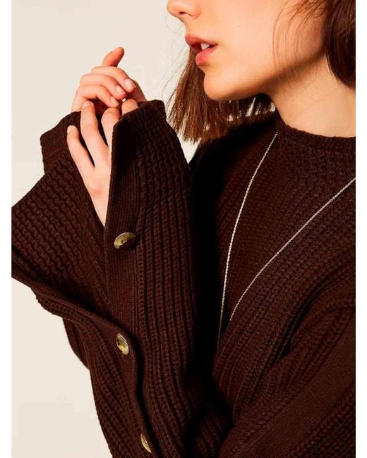 Twinset Brown Turtle Neck Sweater