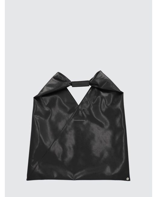 MM6 by Maison Martin Margiela Black Japanese Medium Bag In Shiny