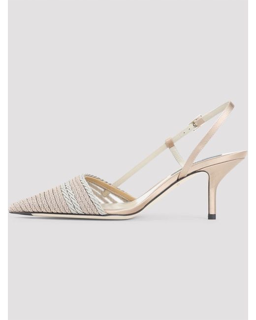 Giorgio Armani White Satin Slingback