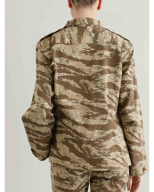 Nili Lotan Brown Camouflage Shirt