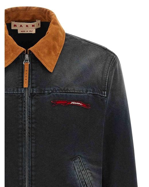 Marni Black Canvas Jacket for men
