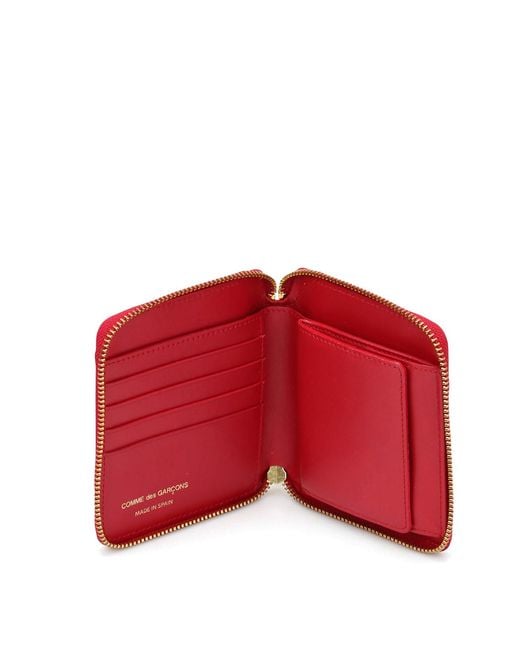 Comme des Garçons Red Super Fluo Zip Around Wallet