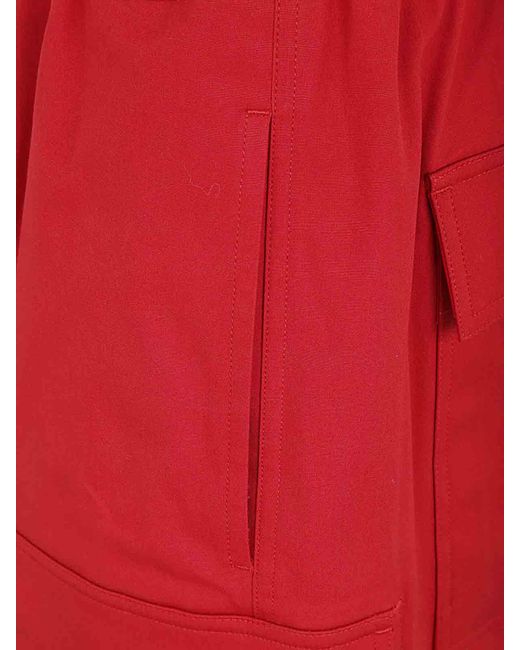 Rick Owens Red Cargo Pods Shorts for men