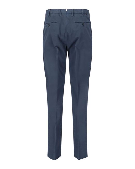 Incotex Blue Tailored Trousers for men