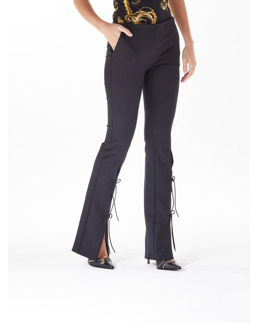 Versace Jeans Couture Blue Tecno Cady Open Trousers