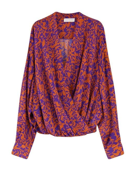 Dries Van Noten Red All-Over Printed Blouse
