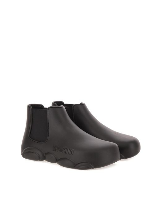 Moschino Black Teddy Pvc Boot for men